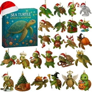 Sea Turtle Advent Calendar, 24 Days Of Ocean-Themed Surprise, 24 Adorable Realis - Picture 1 of 7