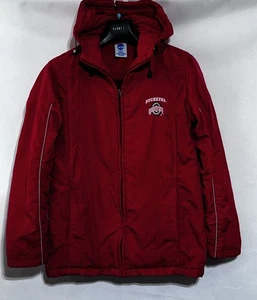 Abrigo Softshell Forrado de Vellón Ohio State Cremallera Completa Bordado Logo Rojo S - Imagen 1 de 10