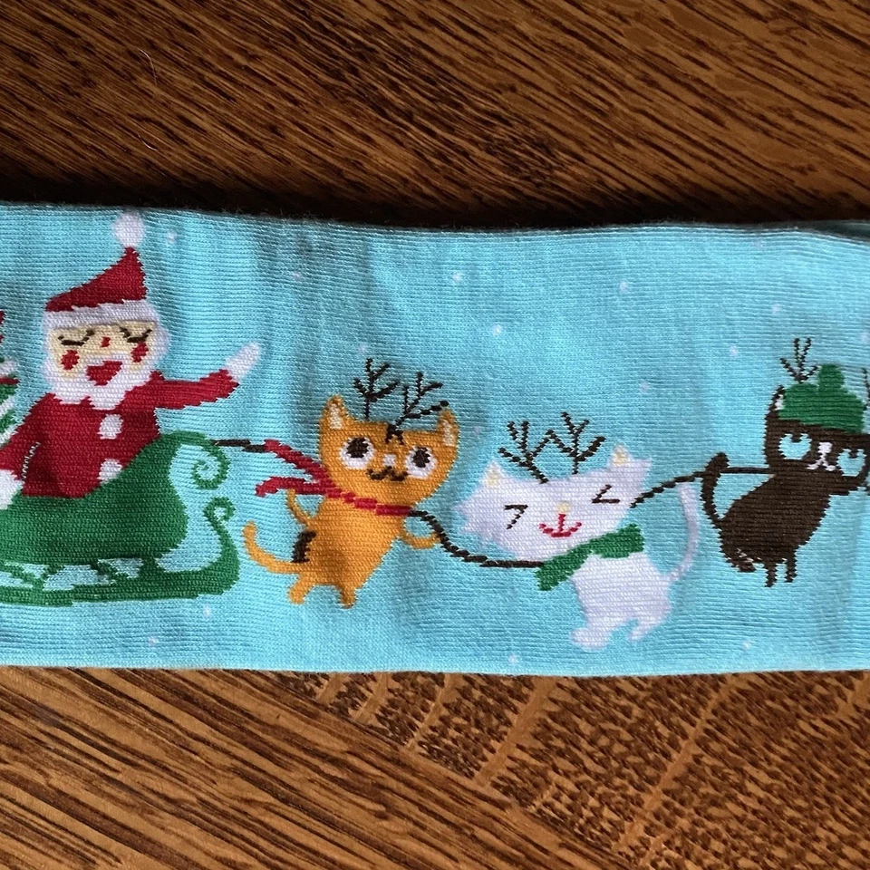 ¡NUEVO! CATO DAMA “Jingle Cats” Calcetín It To Me Navidad Papá Noel Calcetines Amante Regalo Mujeres Rodilla Foto 1 de 4