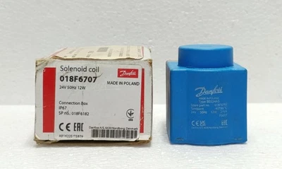 Danfoss Solenoid Coil 24V 50Hz 12W IP67, Type BE024AS, MPN 018F6707/018F6182 - Image 1 of 4