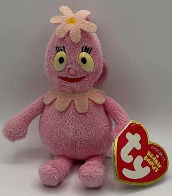 Ty Original Beanie Babies Clipe de Pelúcia ~ Foofa ~ Yo Gabba Gabba ~ 5" ~ Novo com etiquetas - Imagem 1 de 2
