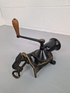 Vintage antike Schwamm Kaffeemühle Spong & Co Ltd England No.2 Holzgriff - Bild 1 von 12