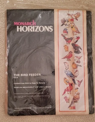 Vintage Monarch Horizons The Bird Feeder CS 32 Cross Stitch Kit New - Image 1 of 3