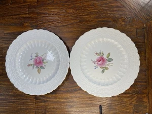 2 assiettes à dîner Spode Jewel Copeland 10,5" Billingsley Rose England rouge tampon arrière - Photo 1/8