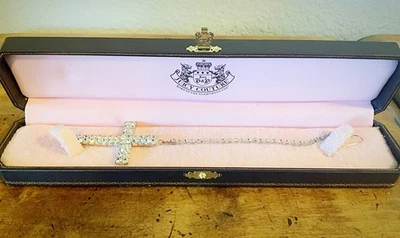 Brazalete Juicy Couture Charm Raro 2000’s Cruz Diamante 7.5” 💎¡POPS! Foto 1 de 4
