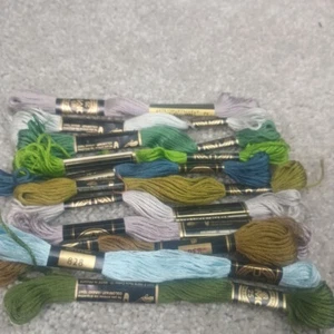Vintage DMC Floss Lot Of 10 Skein ( 8.7yds 100% Cotton) Lot 2 - Picture 1 of 7