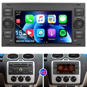 2+64GB Android 15 Carplay Autoradio GPS 7" Für Ford Focus C S Max Transit Fiesta - Bild 1 von 21
