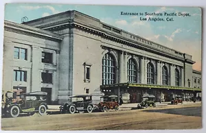 C 1922 PC INGRESSO SUD PACIFICO TRENO DEPOSITO LOS ANGELES CA AUTOS AT CORDOLO - Foto 1 di 2