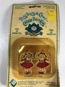 Vintage 1983 Cabbage Patch Kids Pair of Barrettes Red Dress NIP RARE Canadian - Bild 1 von 3