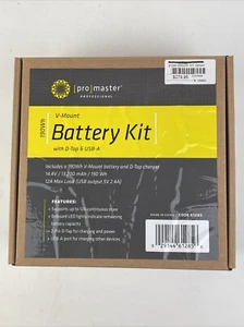 ProMaster #61285 V-Mount Battery/Charger Kit 190Wh with D-Tap & USB-A - Picture 1 of 8