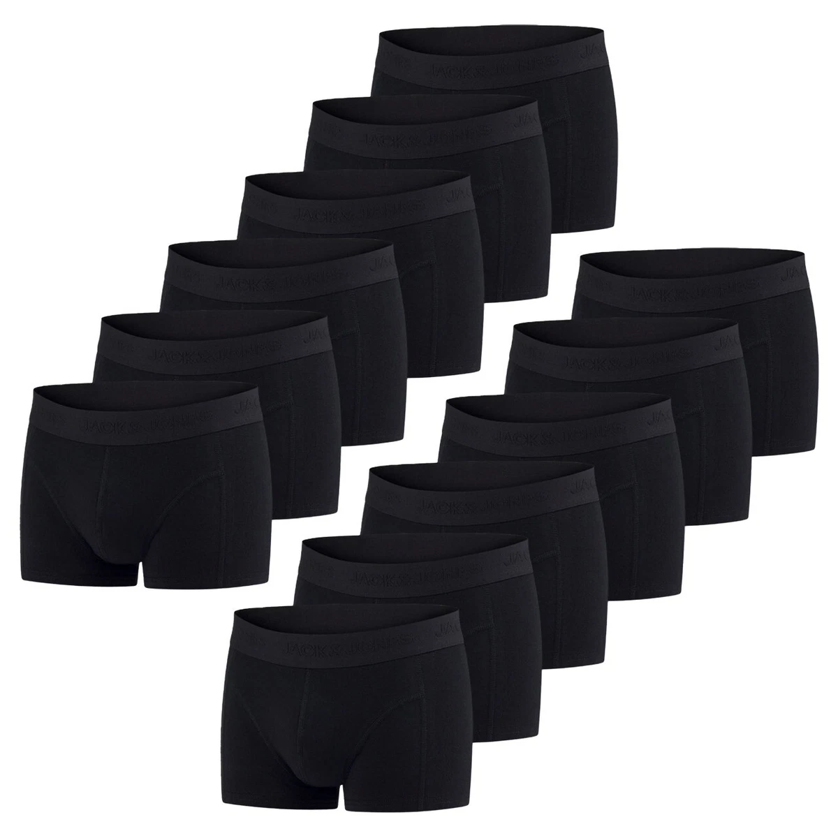 JACK & JONES Herren Boxershorts 4er Pack – Bequeme Trunks Aus Baumwolle & Elasthan
