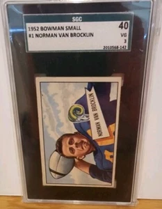 1952 Bowman Small Norm Van Brocklin SGC  3 Old Label  - Picture 1 of 4