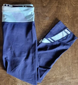 Lululemon Run Inspire Crop Cadet Blue/su14 Quilt 27 Größe 4 Damen Leggings - Bild 1 von 8