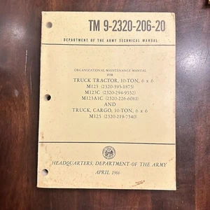Army Organizational Maintenance Manual TM 9-2320-206-20 1966 10-Ton Trucks - Picture 1 of 4