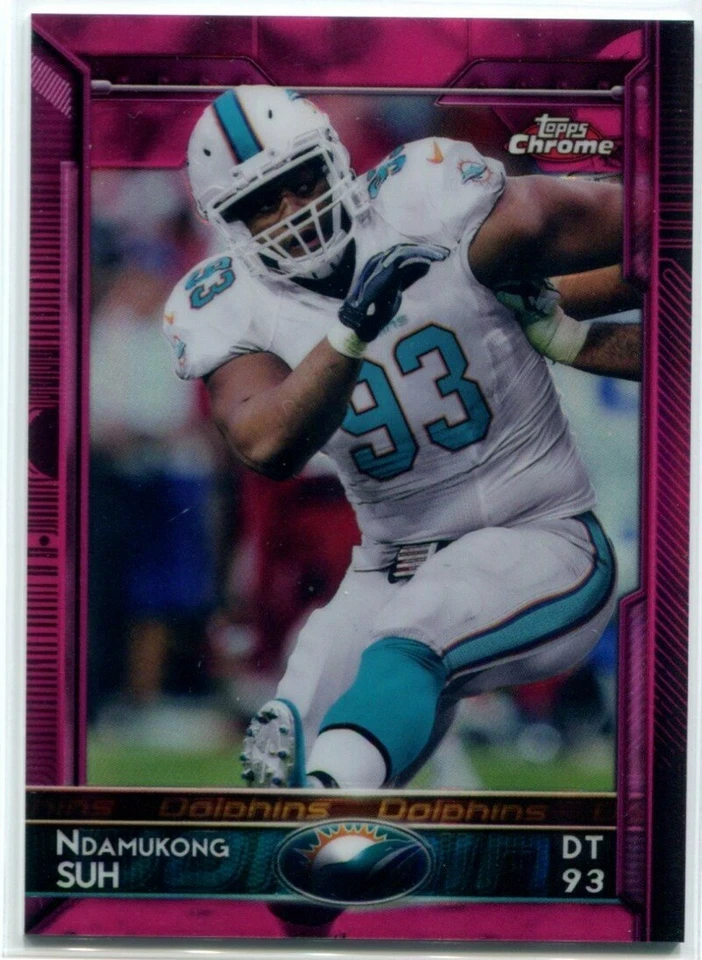NDAMUKONG SUH 2015 Topps Chrome PINK REFRACTOR #22 /399 - Image 1 of 1