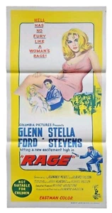 Daybill Rage Vintage 60's Original Australian Movie Poster. Stella Stevens - Picture 1 of 12