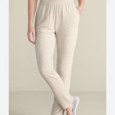 NWT Soft Surroundings Rue Cler Lounge Pants w/pockets Oatmeal Color size Large  - Image 1 of 4