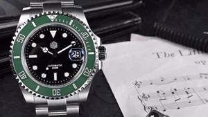 San Martin SN019-G Green 41mm Water Ghost Automatic Diver Watch Ceramic Bezel - Picture 1 of 12