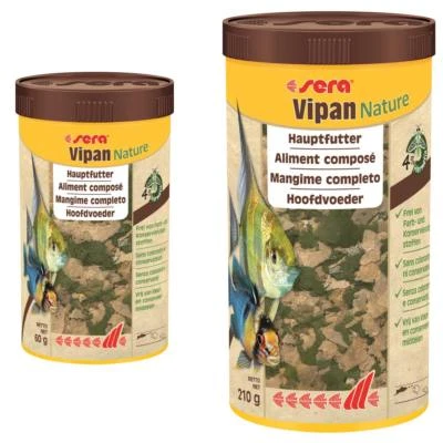 sera Vipan Nature Normalflocke Fischfutter + Insektenmehl  in 250 ml / 1000 ml - Bild 1 von 2