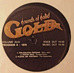 RADIO SHOW: USMC GOLD XLIV-9 '61 &'75 ELTON JOHN, DION, PHEOBE SNOW, BOBBY LEWIS - Picture 1 of 2