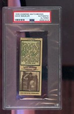 1936 Diamond Matchbooks Match Book Cover Dave Smukler PSA A Graded Football Card