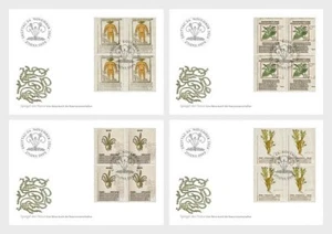 Liechtenstein 2024 Mirror Nature Natural Sciences plant herbarium flora 4x4v FDC - Picture 1 of 1
