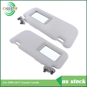 74320-12E00-B0 74310-12L80-B0 Gray Plastic Sunvisor For 2009-2013 Toyota Corolla - Picture 1 of 12