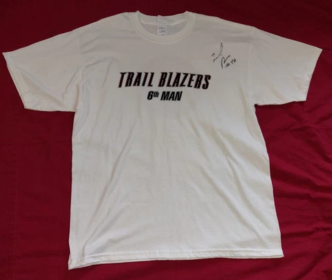 Zach Randolph #50 Signed T-Shirt Portland Trailblazers 6th Man Rose Garden NBA Cover