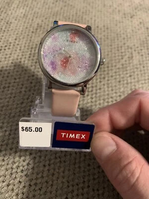 Женские часы Timex TW2R84300 Crystal Bloom розовый/белый цветочный кожаный ремешок - Изображение 1 из 2