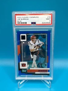 2022 Panini Clearly Donruss Joe Burrow BLUE Parallel # /99 PSA 9 Low Pop!๐๐ฅ - Picture 1 of 2