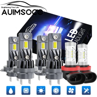 For Volkswagen Jetta 2015-2019 6X LED Headlight Kit High Low Beam Fog Light Bulb - Image 1 of 4