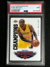 2012 Panini Marquee Champions Kobe Bryant #1 PSA 9 MINT Lakers HOF INSERT