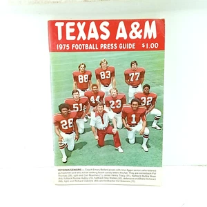1975 Texas A&M Aggies College Football Media Guide Bubba Bean Pat Thomas - Picture 1 of 2