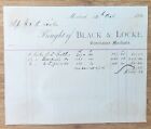 Letterhead Canada 1880 Quebec Montreal Black &amp; Locke Commission Merchants