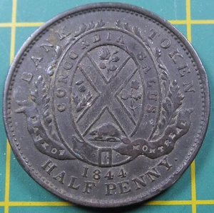 Province of Canada 1844 Halfpenny Token - Picture 1 of 2