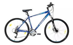 Hybrid Sports Bike Road Runner Plus 700c Wheel Disc Brakes Suspension 18" Blue - Picture 1 of 11