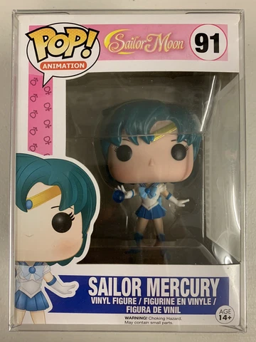 Sailor Mercury 91 ~ Sailor Moon ~ Funko Pop Vinyl ~ Animation + Pop Protector Cover