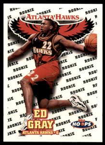1997-98 Hoops Basketball Card Ed Gray RC Atlanta Hawks #182 181777