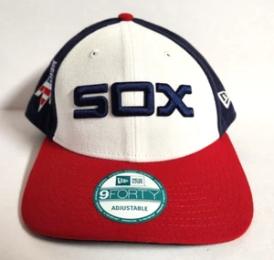 New Era 9Forty Chicago White Sox Hat Adjustable Baseball Cap Red White Blue MLB - Picture 1 of 9