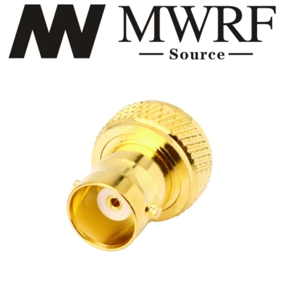 MWRF SOURCE Straight gold-plated BNC Female to SMA Female RF connector; US Stock; Fast ship