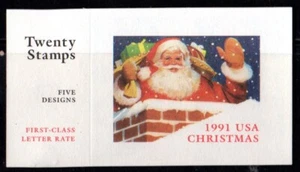 US Stamps: MNH Complete Booklet of 20 of the 1991 Christmas stamp BK194 (2581-5) - Picture 1 of 1