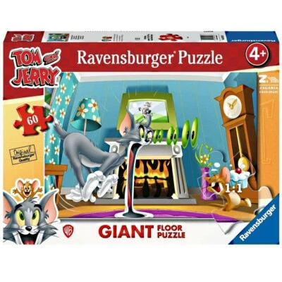 PUZZLE TOM E JERRY GIANT 60 PZ PER BAMBINI ETA'+ 4 ANNI RAVENSBURGER - Immagine 1 di 2