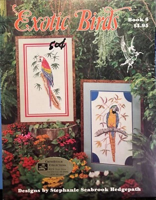 Vtg Exotic Birds Book 6 Cross Stitch Booklet Pattern - Image 1 of 4