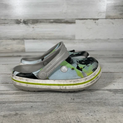 Crocs крокодила Ombre блок туфли серый синий зеленый черный детский сабо размер 3 - Изображение 1 из 4