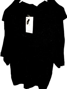 Neu mit Etikett ~ Jaclyn Smith ~ Acryl Polyester ~ Metallic ~ schwarz ~ Pullover ~ Größe S - Bild 1 von 6