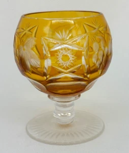 NACHTMANN UVA NARANJA ÁMBAR corte a cristal transparente Brandy VIDRIO coñac SNIFTER 2 - Imagen 1 de 5