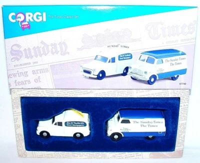 Corgi Toys 1:43 THE SUNDAY TIMES MORRIS 1000 & BEDFORD CA Classic Car Set MIB`91 - Image 1 of 4
