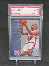 1994-95 HOOPS GRANT HILL RC ROOKIE #322 PSA 10 DETROIT PISTONS AL7