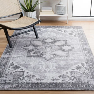 SAFAVIEH Tucson Collection TSN102F Grey / Ivory Rug - Picture 1 of 28