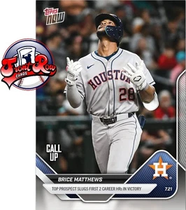 Brice Matthews 2025 MLB TOPPS NOW Card 449 First 2 Career HR Presale - Picture 1 of 2